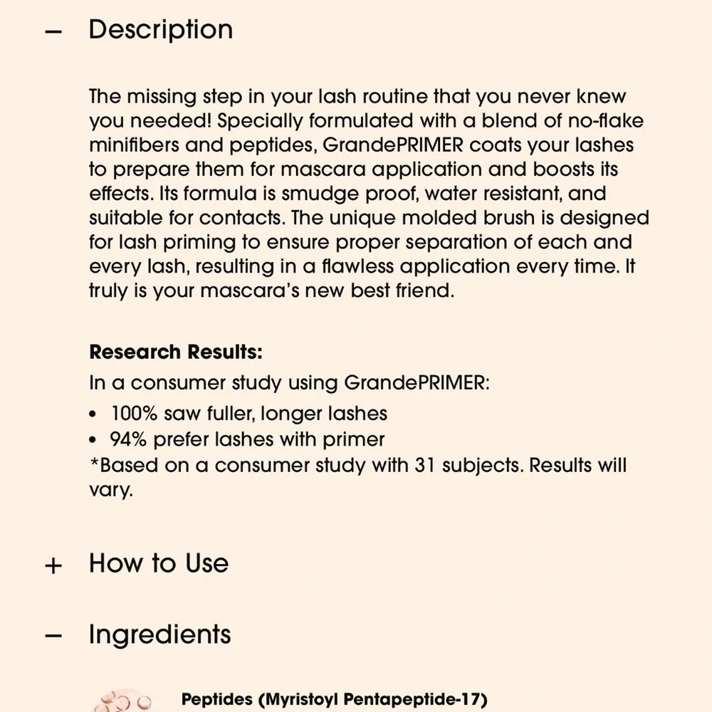 Grande Cosmetics Primer Pre-Mascara. Beauty